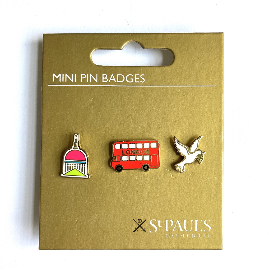 Set on mini St Paul's Cathedral pin badges